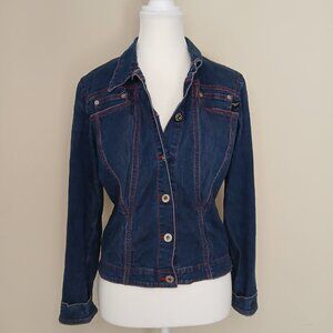 Baby Phat Y2K Stretch Jean Jacket Blue Size Medium